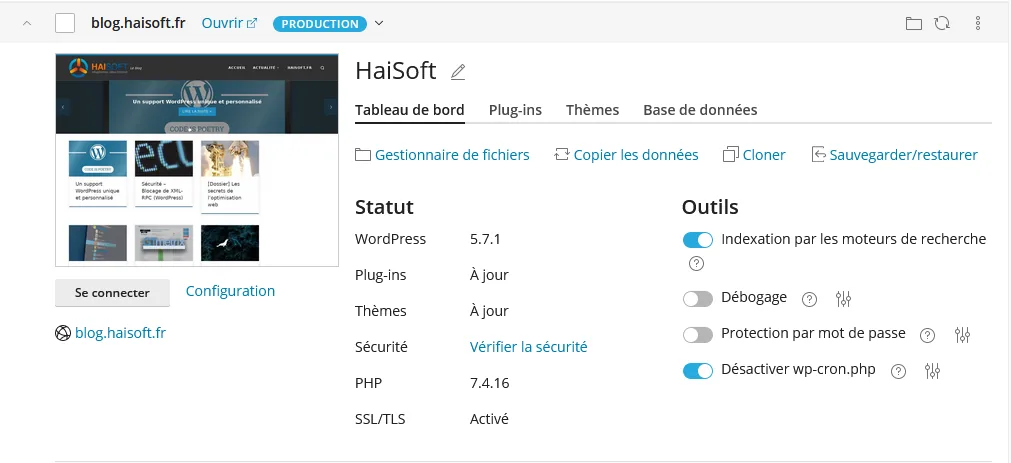 Example: WordPress Toolkit 5.3